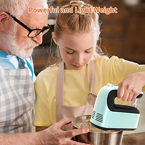 9 Speed Digital Hand Mixer Electric (Ice Blue/Black)