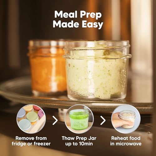 6pk 4oz Glass Baby Food Containers with Lids (6-pk 4 Ounce / Nord)