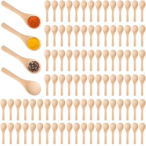 100 Pcs Small Wooden Spoons (100 Count)