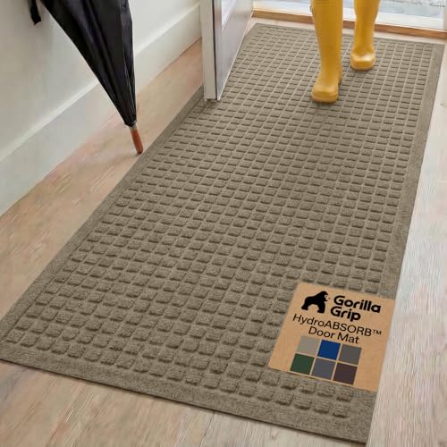HydroABSORB Door Mat for Indoor Outdoor Use (Beige / 72" X 24")