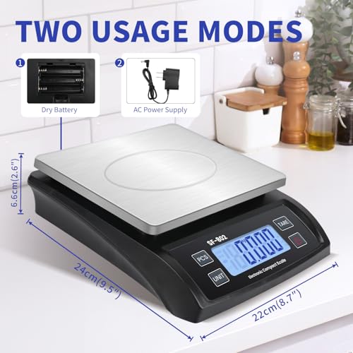 Large Digital Kitchen Scale 30kg (Stainless black)
