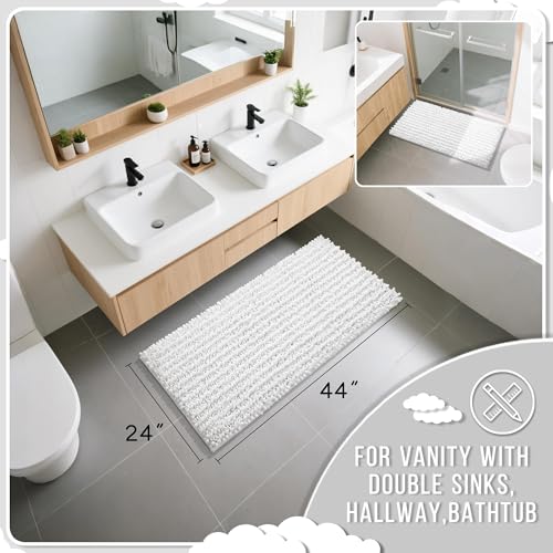 Long Bathroom Rugs Non Slip Washable 44x24 Inch (7.35 Sq Ft)