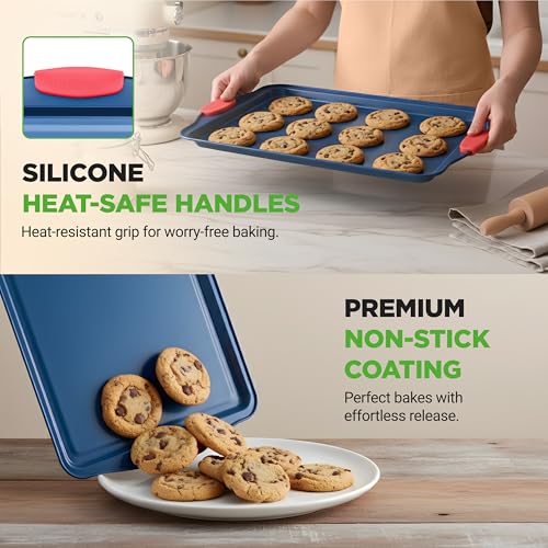 3 Piece Nonstick Cookie Sheets for Baking