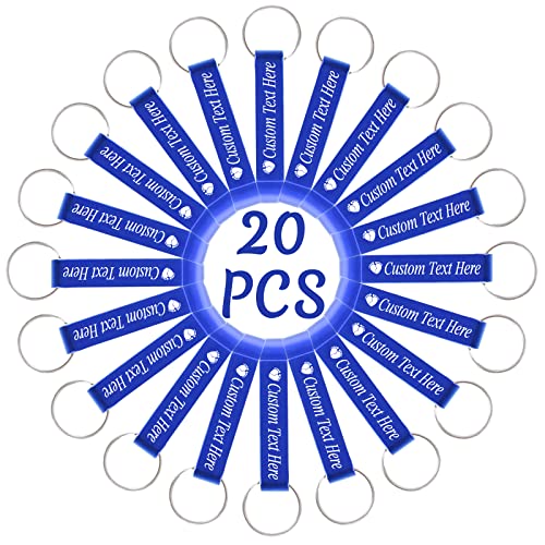 20PCS Personalized Bottle Opener Keychain Bulk Custom Beer Bottle Opener with Logo Text Engraved Wedding Bottle Opener Favors Customized Gifts for Guests Baby Shower Birthday Party (20 Count)