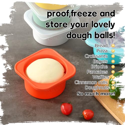 500ml Individual Dough Storage Vessels with Airtight Lid (Blue)