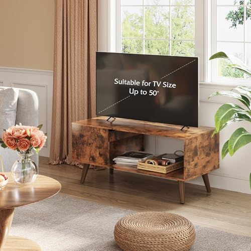 Coffee Table with Side Drawer Storage (Warm Brown / 39" with Drawer)