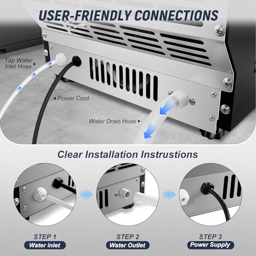 Under Counter Ice Maker Machine (Stainless Steel)
