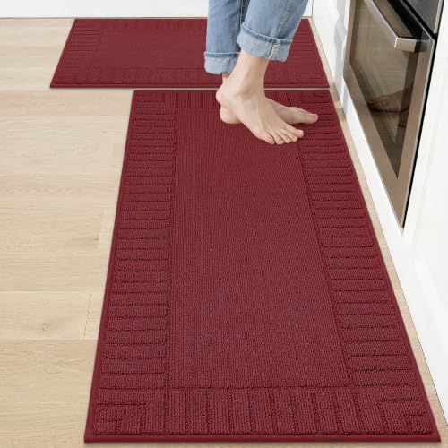 Kitchen Rugs Non Slip Washable 2PCS