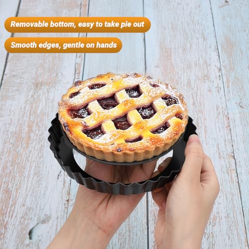 6 Inch Tart Pan (Black-Round-2 pack / 6 Inch)