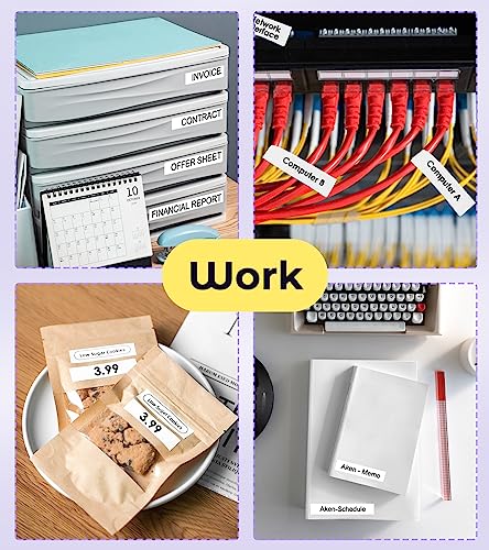 Label Maker Machine with Tapes (Purple Label Maker)