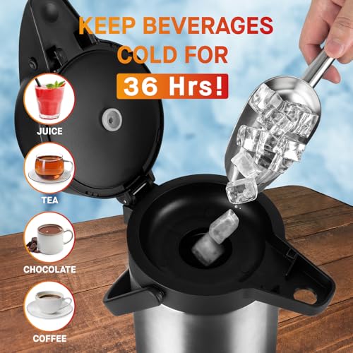 Airpot Coffee Dispenser with Pump (102 Ounces / 2 Pack)