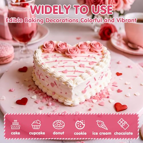 Edible Heart Pearls Sprinkles (Valentine Heart)