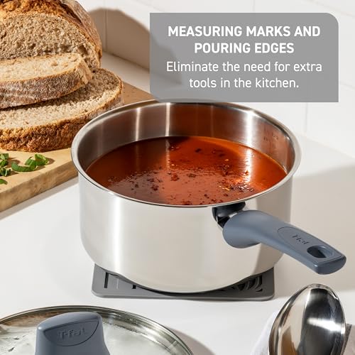 Essentials Stainless Steel Sauce Pan with Lid 3.2 Quart (Sauce Pan)