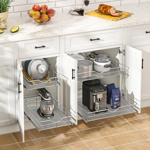 Soft Close Slide Out Cabinet Shelf (W11 (11"W x 22"D) / 1 Tier)