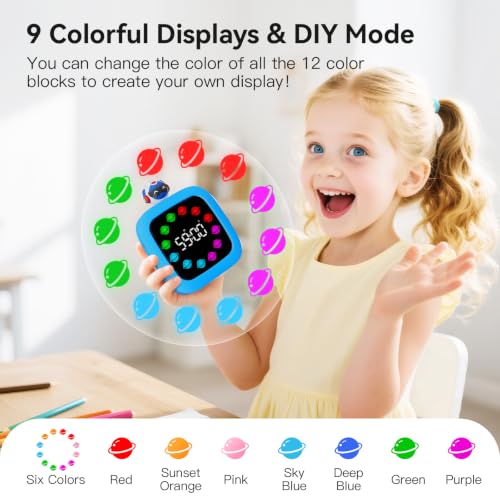 Digital Visual Timer for Kids (Robot Doll-dark Blue)