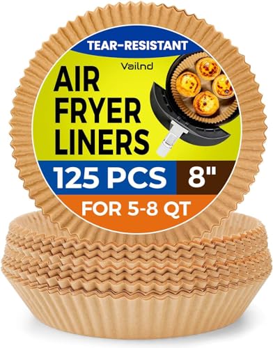125Pcs 8 Inch Round Air Fryer Liners Disposable (125 Count)