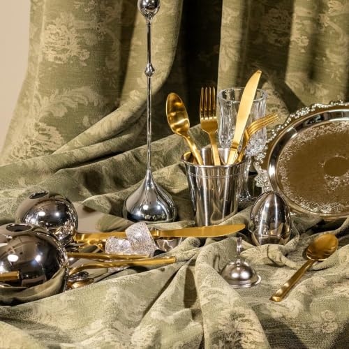 Cube Gold 20 Piece Flatware Set (Gold Satin / 20 pieces for 4)