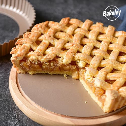 9 Inch Round Tart Pan with Loose Removable Bottom (9" Round (Champagne Gold))