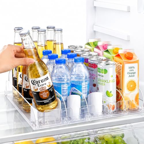Stackable Soda Can Organizer for Refrigerator (5 Row)