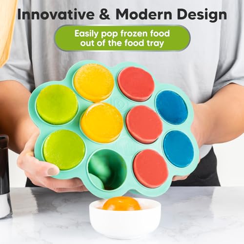Silicone Food Freezer Trays with Lid (Alpine Green)