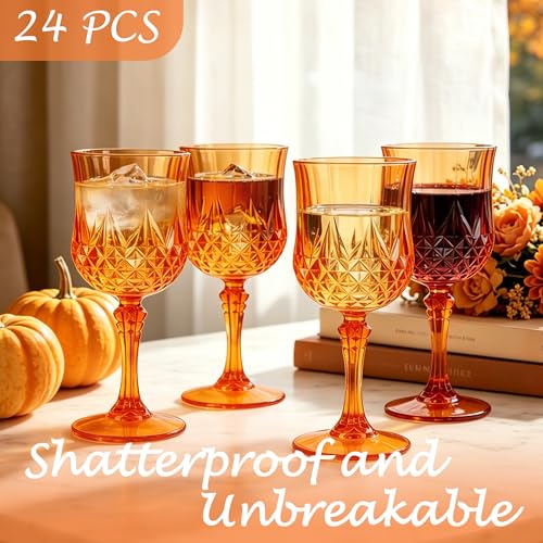 24Pack Plastic Wine Glasses (24 Count)