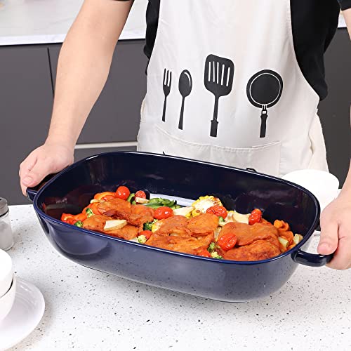 6 Quart Large Rectangular Baking Dish (6 quart Blue)