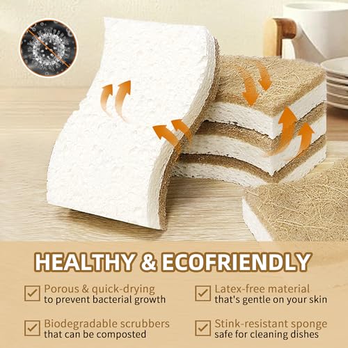 18 Pack Natural Kitchen Sponges