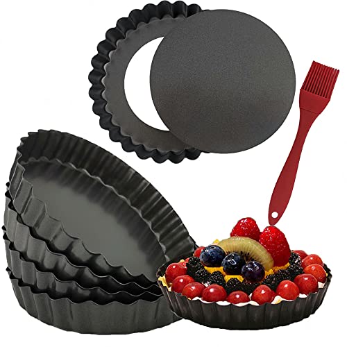 Mini Tart Pans 5 Inch w (5-inch X 0.8-inch)