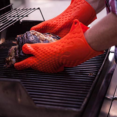 Ekogrips Premium Heat Resistant BBQ Grilling Gloves for Indoor and Outdoor Cooking (XX-Large / Gray)