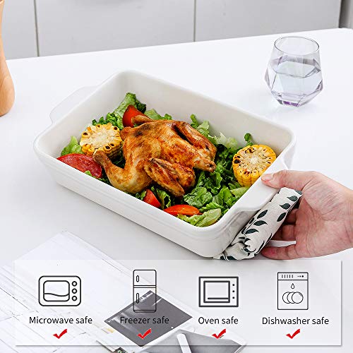 Bakeware Set Ceramic Baking Dish Set (White)