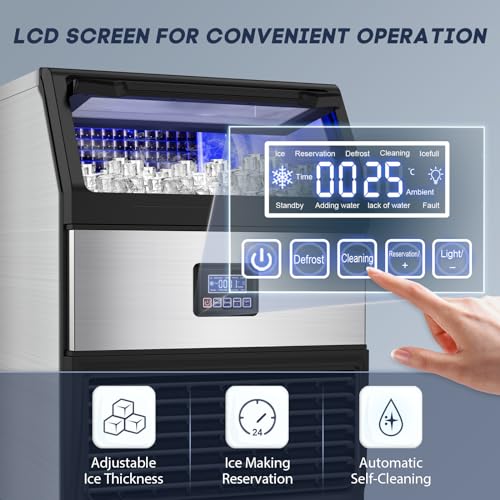 Commercial Ice Maker Machine 300LBS (Stainless Steel)