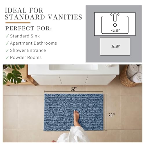 Bathroom Rugs Non Slip Washable 32x20 Inch