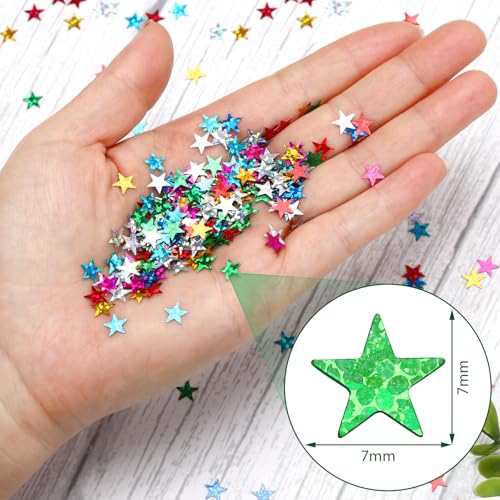 Rainbow Star Confetti Glitter Star Confetti Party Supplies