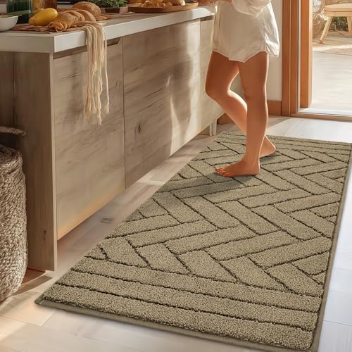 Kitchen Runner Rug (Tan / 20"x48")