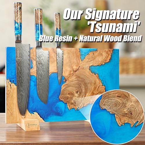 SENKEN "Tsunami" Extra Large Magnetic Knife Block (16 Count)