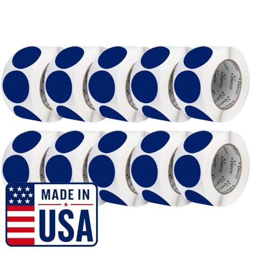 Dark Blue Perforated Round Circle Dot Sticker 3 (Blue - Dark / 3 Inch)