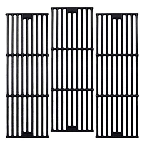C6505A(3-Pack) 19 3/4" Cast Iron Cooking Grid Grates Replacement for Chargriller 2121, 2123, 2222, 2828, 3001, 3008, 3030, 3725, 4000, 4208, 5050, 5072, 5252, 9020 (3 Cast Iron)