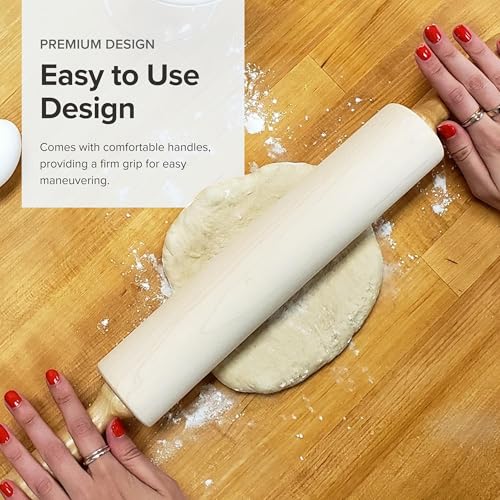 Rolling Pin 2.75 in x 15 in Barrel (2.75-inch by 15-inch / Natural)