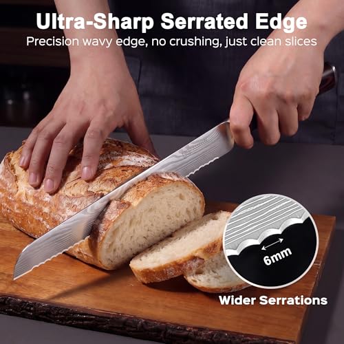 Bread Knife 10 inch Serrated Knife
