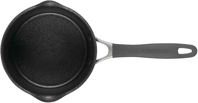 Circulon A1 Series with ScratchDefense Technology Nonstick Induction Straining Sauce Pan with Lid, 2 Quart, Graphite