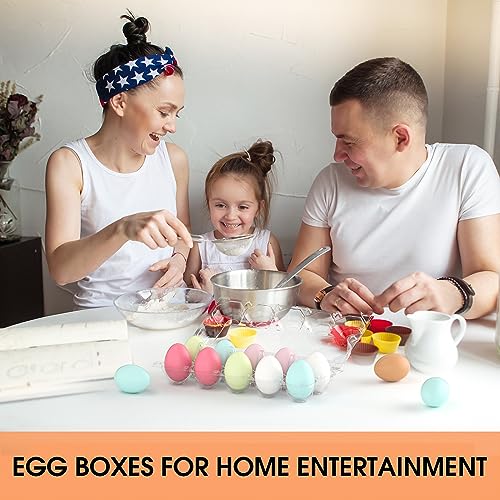 100 Pack Egg Cartons Cheap Bulk 12 Count Plastic Egg Containers 3x4 Grids (100Pack-3x4 Grids)