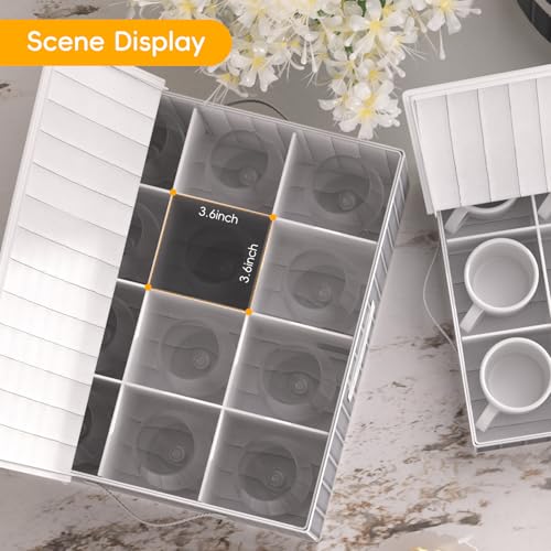 Wine Glass Storage Box (Gray01 / 2 Pack Wine Glass Storage (Gray))