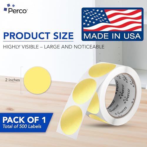 Metallic Gold Round Circle Dot Sticker 2 (Metallic Gold / 2 Inch)