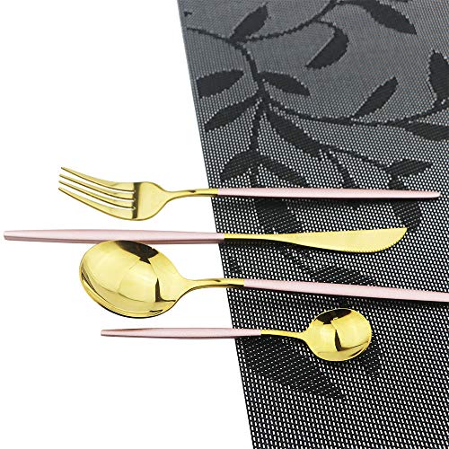 Pink Gold Silverware Set (Service for 4 / Pink Gold)