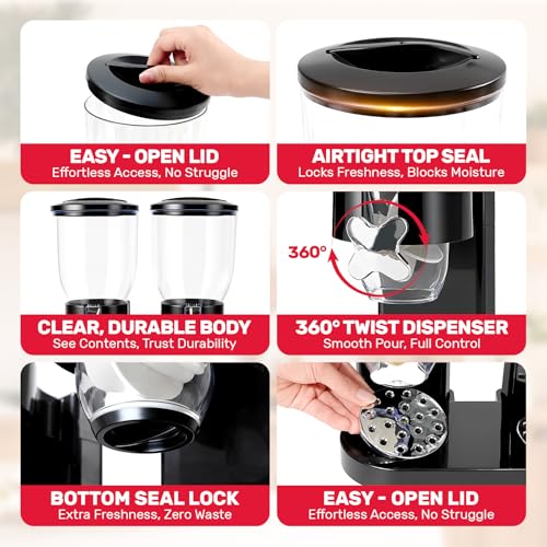 Dual Control Cereal Dispenser Countertop (Double 4L)