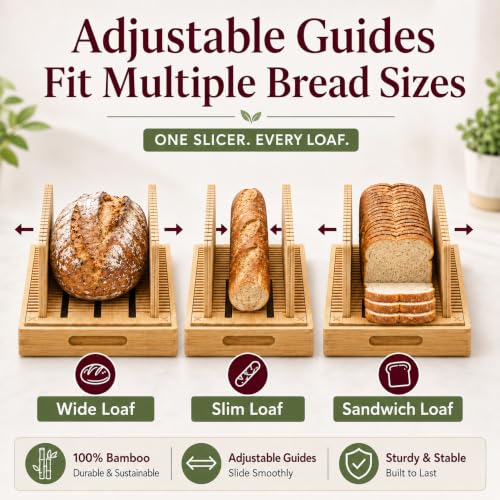 Bread Slicer For Homemade Bread (1/2" and 1/3" thick slices)
