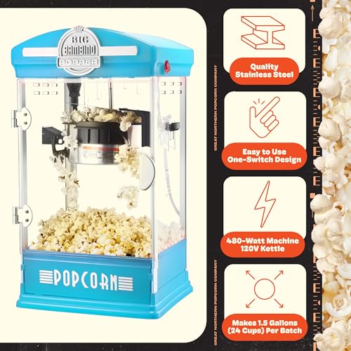 Popcorn Big Bambino 4oz Popcorn Machine (Blue)
