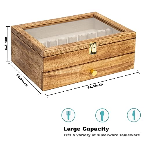 Silverware Box (2 Layer Carbonized Black)