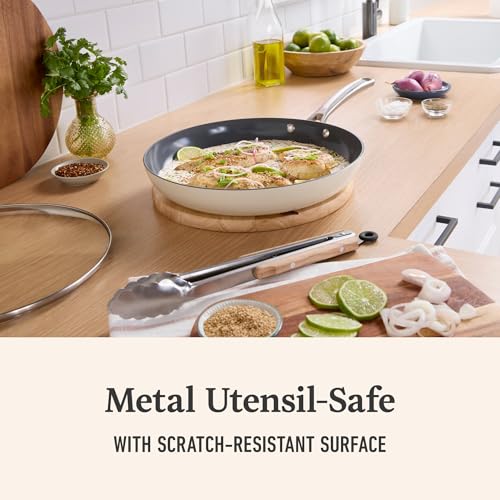 Ceramic Nonstick 12 Piece Cookware Set (12-Piece Set / Flour)