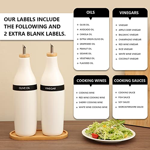 Olive Oil and Vinegar Dispenser Set (White&Tary)